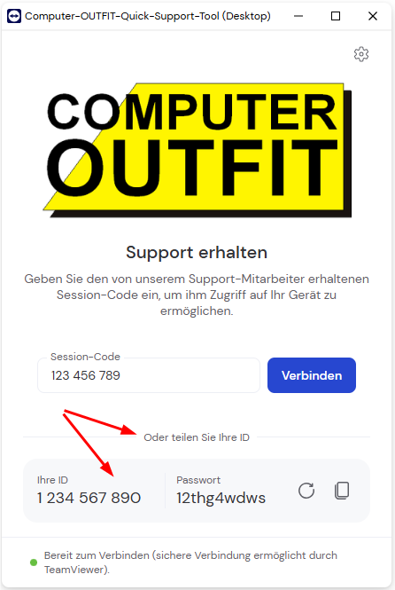 Computer Outfit Quick Support Tool